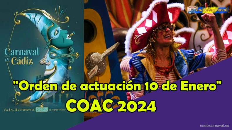 ▶ Orden de actuación 10 de Enero COAC 2024