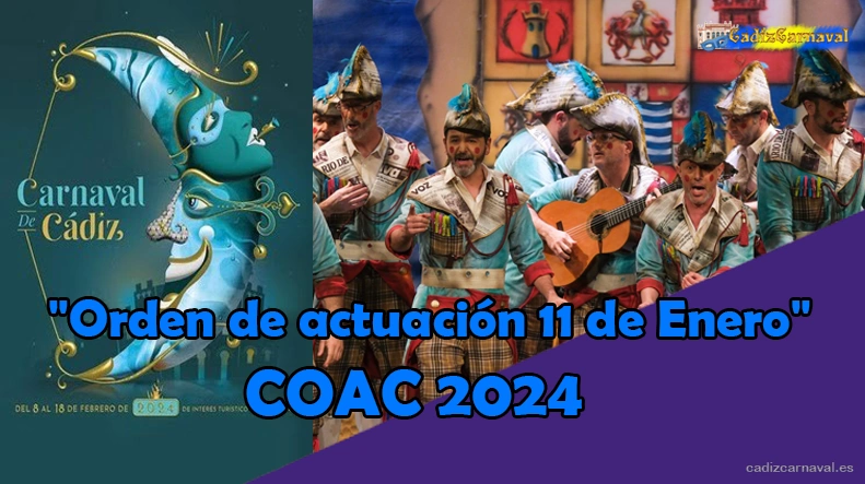 ▶ Orden de actuación 11 de Enero COAC 2024