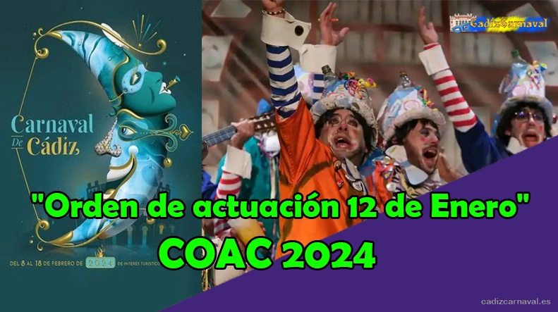 ▶ Orden de actuación 12 de Enero COAC 2024