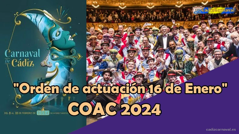 ▶ Orden de actuación 16 de Enero COAC 2024