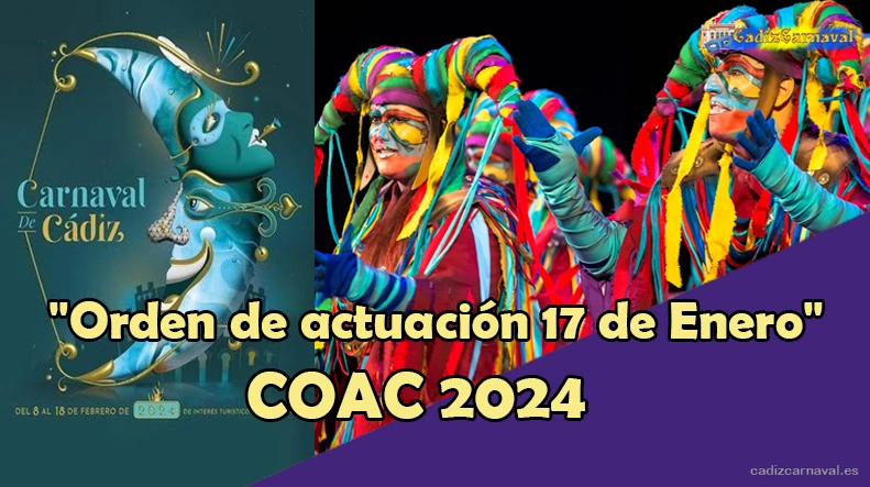 ▶ Orden de actuación 17 de Enero COAC 2024