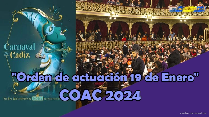 ▶ Orden de actuación 19 de Enero COAC 2024