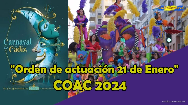 ▶ Orden de actuación 21 de Enero COAC 2024