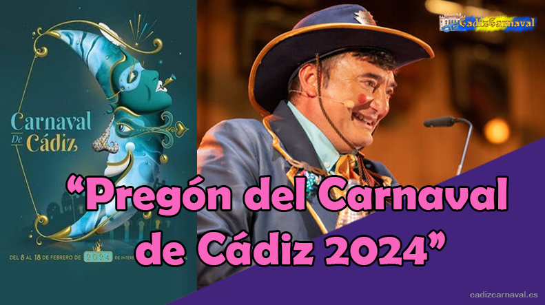 Pregón del Carnaval de Cádiz 2024 con su pregonero El Sherif